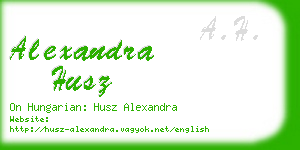 alexandra husz business card
